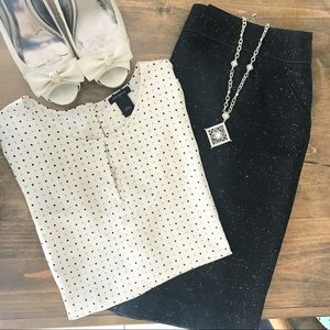 Ann Taylor Ruffle Sleeve Blouse